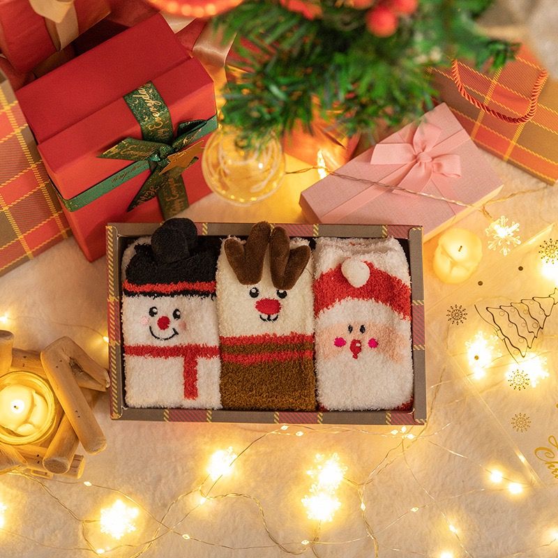  Set Tất Nhung San Hô Xmas 