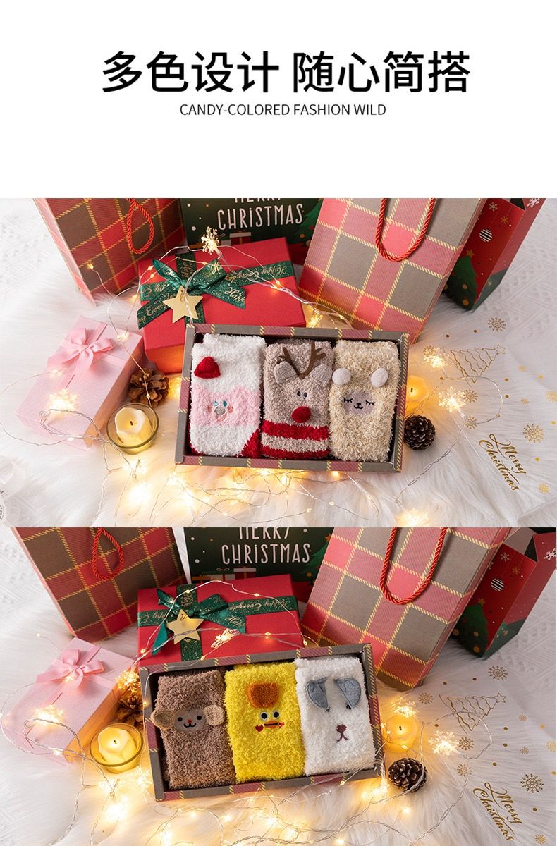  Set Tất Nhung San Hô Xmas 