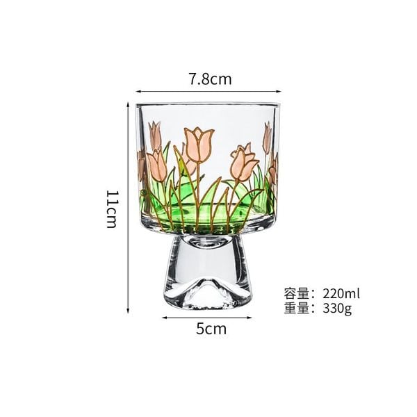  Ly Thuỷ Tinh Hoa Tulip Phong Cách Bắc Âu 