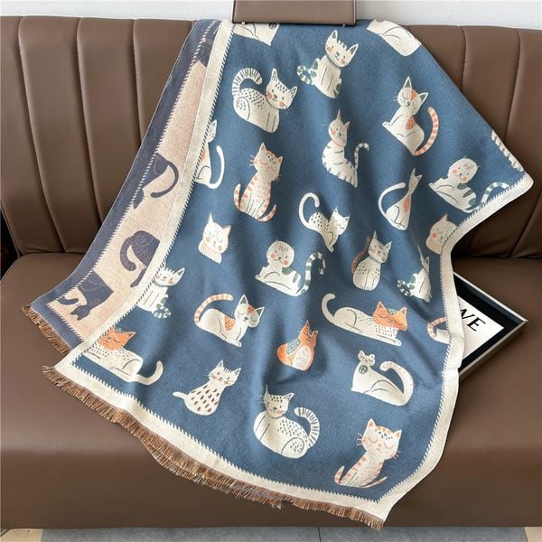  Khăn Choàng Mèo Hoạt Hình Cashmere 