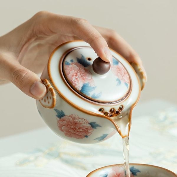  Bộ Ấm Mẫu Đơn Cổ Điển 