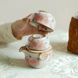  Bộ Ấm Mẫu Đơn Cổ Điển 
