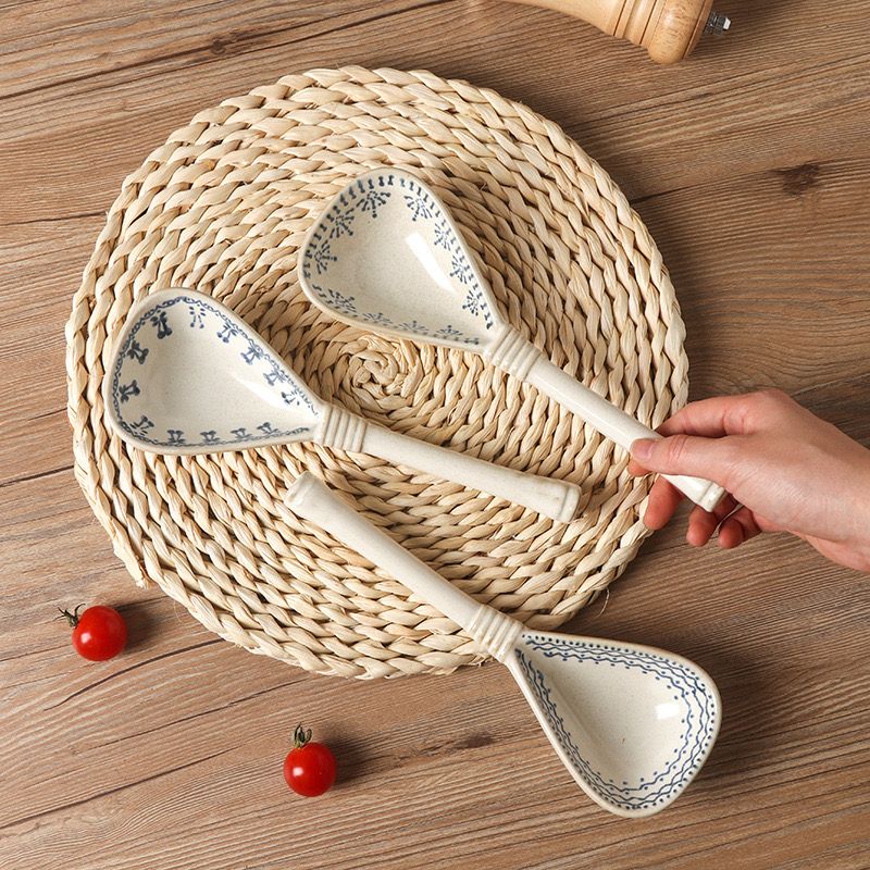  Thìa Gốm Thô Cổ Điển Kiểu Nhật Bản 