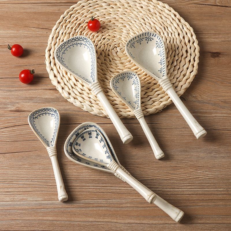  Thìa Gốm Thô Cổ Điển Kiểu Nhật Bản 