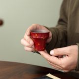  Tách Trà Sơn Mài Đỏ Vàng 