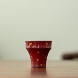  Tách Trà Sơn Mài Đỏ Vàng 