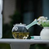  Ấm Trà Thuỷ Tinh Lục Bảo Ngọc 