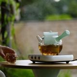  Ấm Trà Thuỷ Tinh Lục Bảo Ngọc 