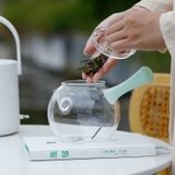  Ấm Trà Thuỷ Tinh Lục Bảo Ngọc 