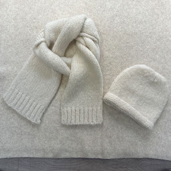  Mũ Và Khăn Quàng Cổ Alpaca Hàn Quốc 