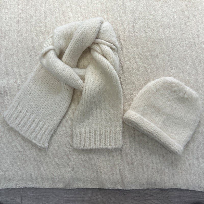  Mũ Và Khăn Quàng Cổ Alpaca Hàn Quốc 