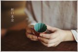  Đĩa Trà Hoa Cúc Đỏ Tử Cấm Thành 