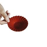  Đĩa Trà Hoa Cúc Đỏ Tử Cấm Thành 