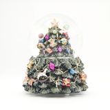  Hộp Nhạc Quả Cầu Pha Lê Cây Thông 