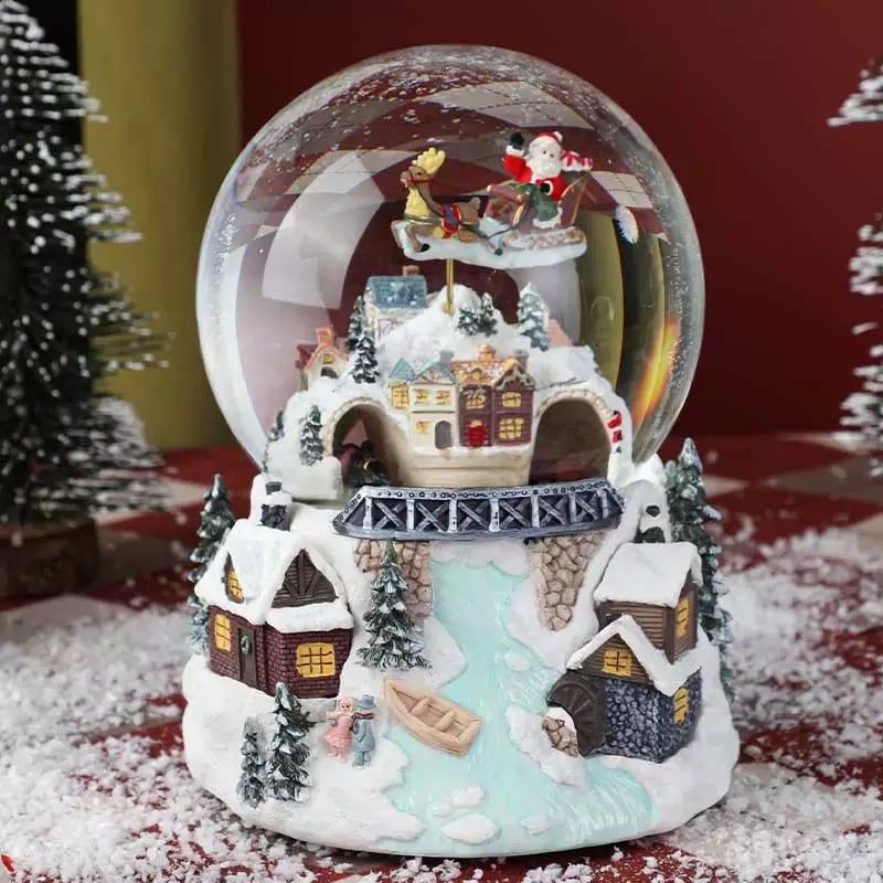  Hộp Nhạc Quả Cầu Pha Lê Thị Trấn Tuyết 