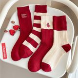  Tất Len Cashmere Màu Đỏ 