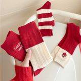  Tất Len Cashmere Màu Đỏ 