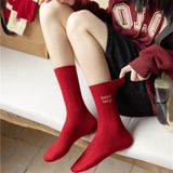  Tất Len Cashmere Màu Đỏ 