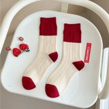  Tất Len Cashmere Màu Đỏ 