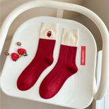  Tất Len Cashmere Màu Đỏ 