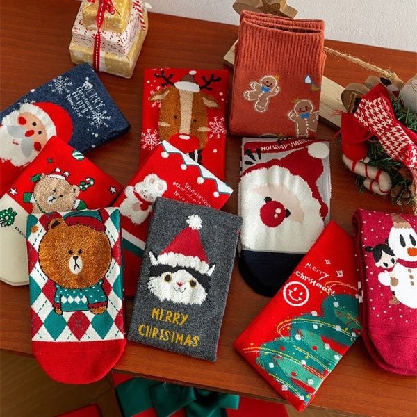  Tất Cotton Hoạt Hình Xmas 