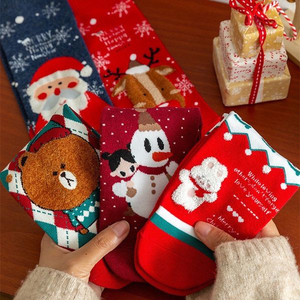  Tất Cotton Hoạt Hình Giáng Sinh 