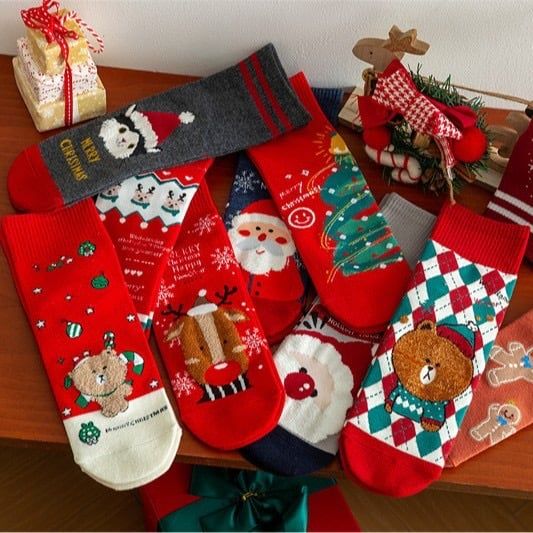  Tất Cotton Hoạt Hình Xmas 