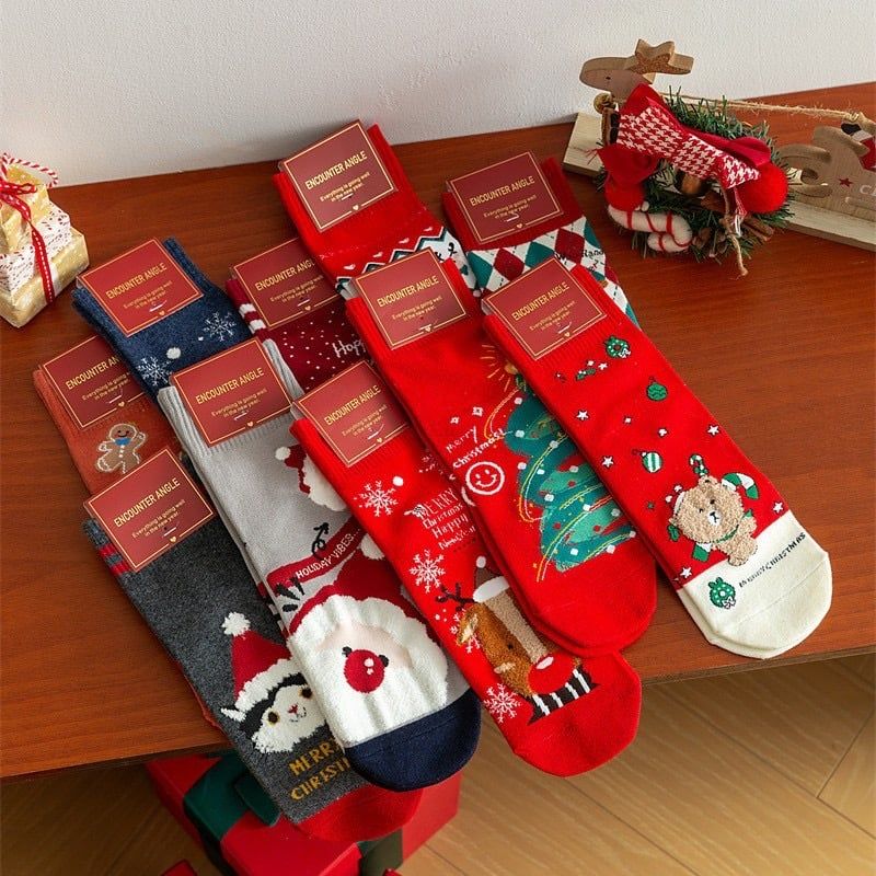  Tất Cotton Hoạt Hình Xmas 