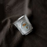  Chén Trà Hồng Mạ Bạc 