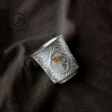  Chén Trà Hồng Mạ Bạc 