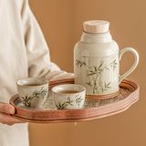  Bộ Ấm Trà Xanh Ngọc Lục Bảo Vẽ Tay 
