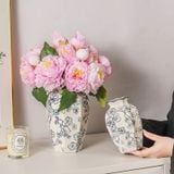  Bình Hoa Xanh Trắng Cổ Điển 