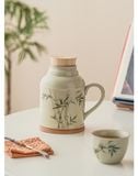  Bộ Ấm Trà Xanh Ngọc Lục Bảo Vẽ Tay 