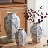  Bình Hoa Xanh Trắng Cổ Điển 