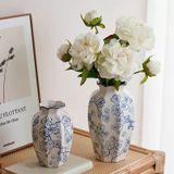  Bình Hoa Xanh Trắng Cổ Điển 