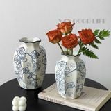  Bình Hoa Xanh Trắng Cổ Điển 