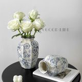  Bình Hoa Xanh Trắng Cổ Điển 