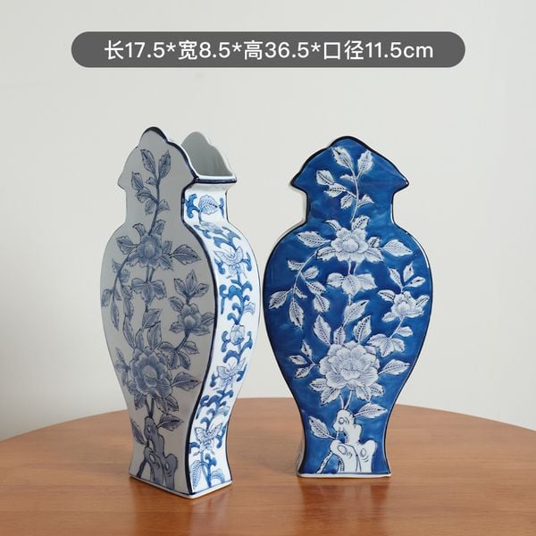  Bình Hoa Phẳng Đuôi Phượng Mặt Âm Dương 