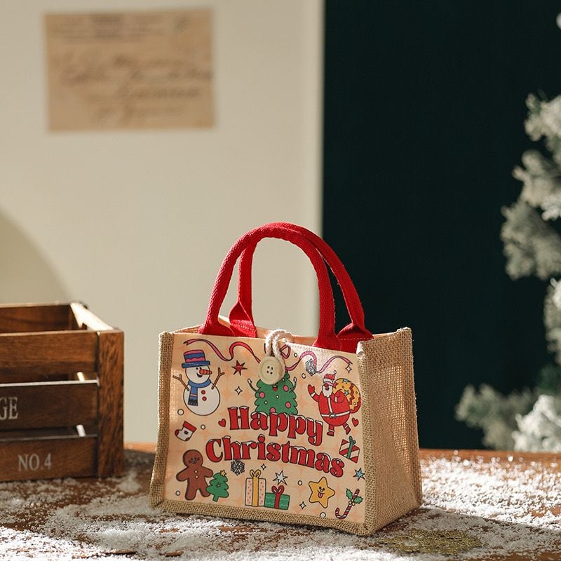  Túi Quà Giáng Sinh Vải Canvas 
