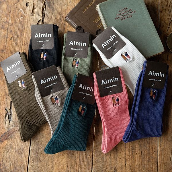  Tất Nam Thêu Phong Cách Hàn Quốc 