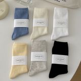  Tất Sọc Dọc Màu Trơn Phong Cách Nhật Bản 