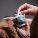  Chén Trà Hoa Thuỷ Tiên Vẽ Tay 