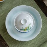  Chén Trà Hoa Thuỷ Tiên Vẽ Tay 