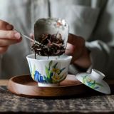  Chén Trà Hoa Thuỷ Tiên Vẽ Tay 