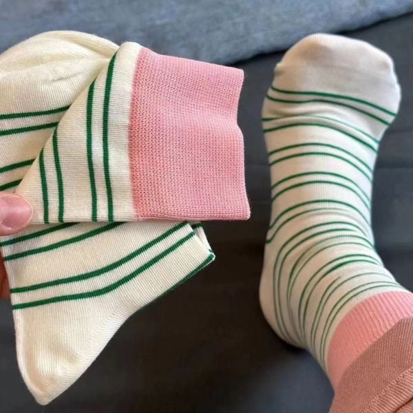  Tất Sọc Màu Tương Phản 