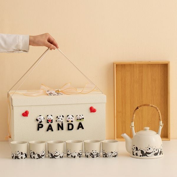  Gift Box Bộ Ấm Trà Gấu Trúc 