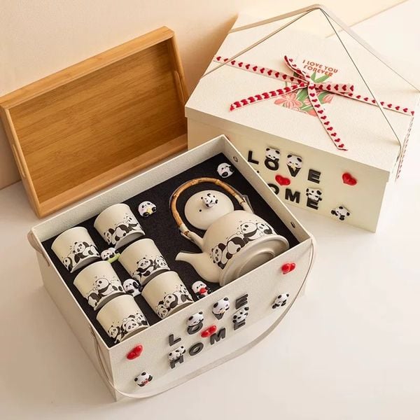  Gift Box Bộ Ấm Trà Gấu Trúc 