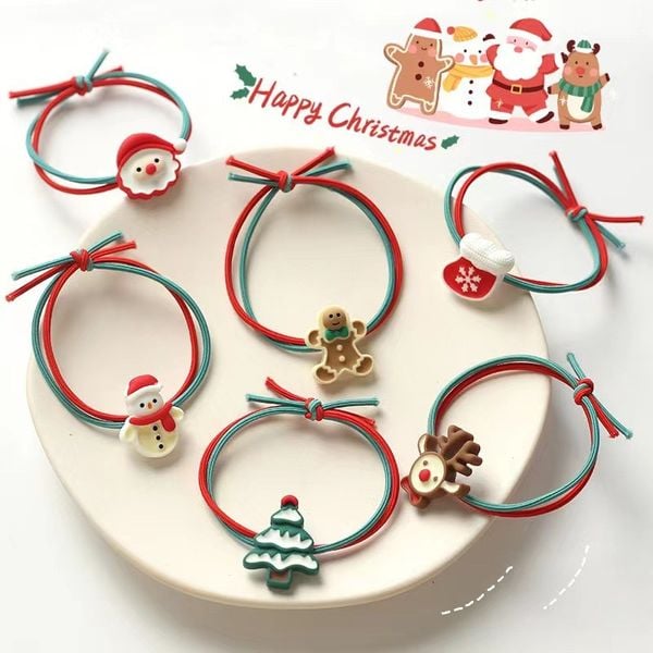  Chun Buộc Tóc Noel Xanh Đỏ 
