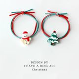  Chun Buộc Tóc Noel Xanh Đỏ 