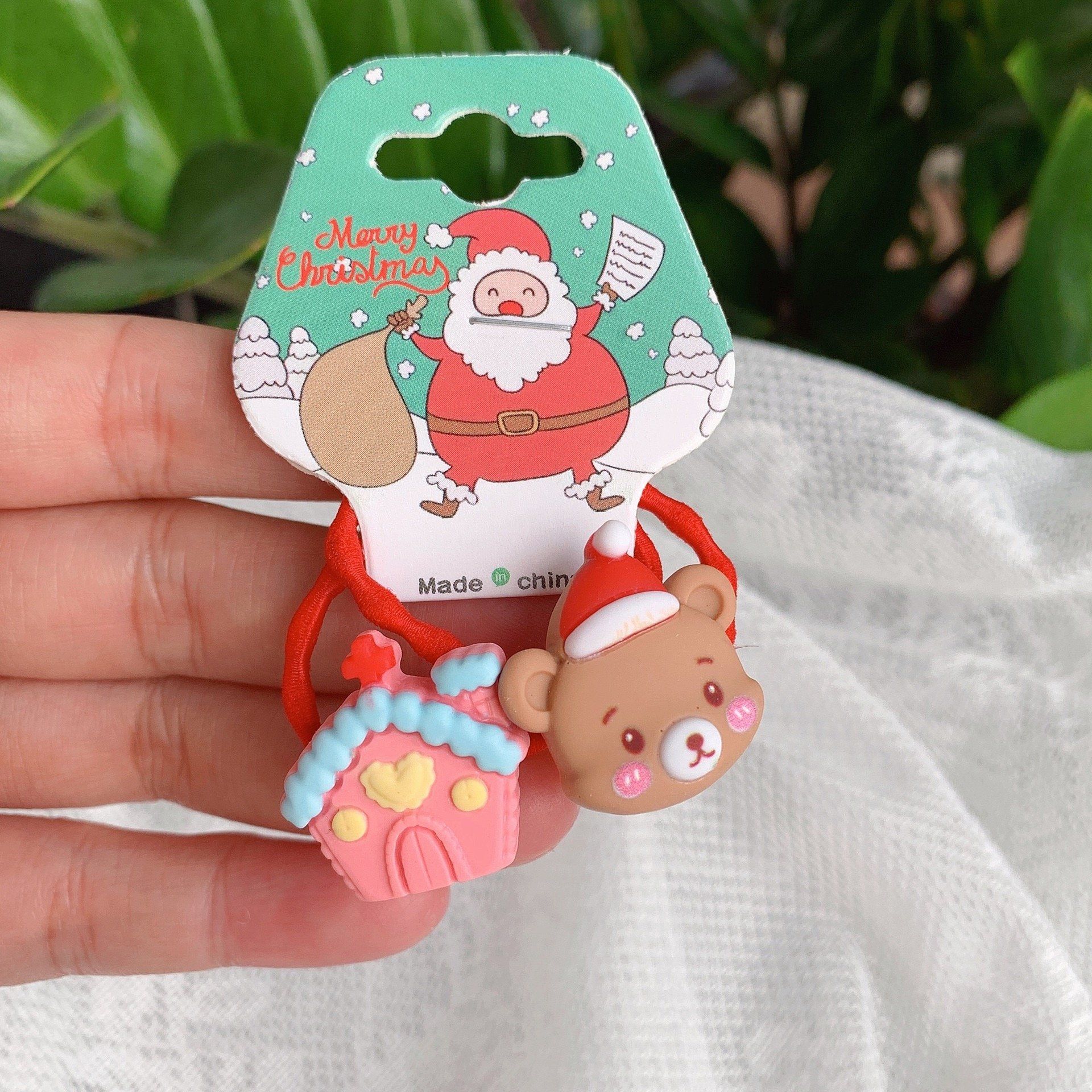  Set 2 Dây Buộc Tóc Giáng Sinh Cho Bé 